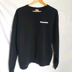 KAWASAKI MEN'S LARGE BLACK & WHITE SWEATSHIRT